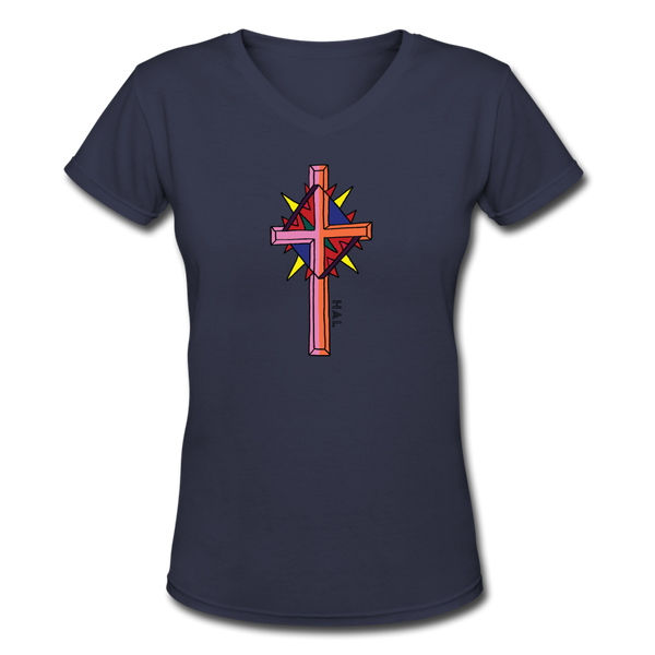 T-shirt - HALelujah! Designs - This Little Light (Women's) - navy