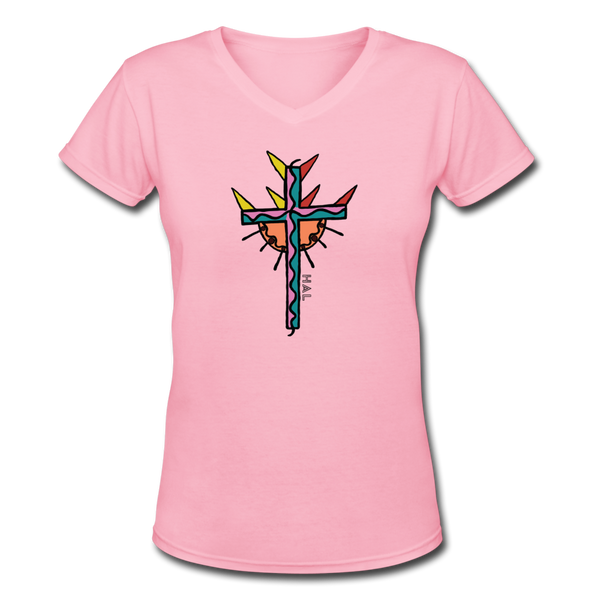 T-shirt - HALelujah! Designs - Power of the Cross (Women's) - pink