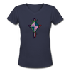T-shirt - HALelujah! Designs - Cross of Love (Women's) - navy