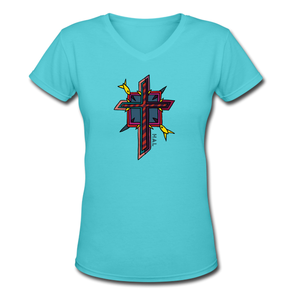 T-shirt - HALelujah! Designs - To be Faithful (Women's) - aqua