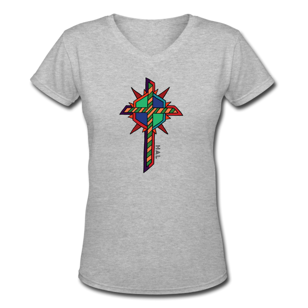 T-shirt - HALelujah! Designs - Star of David (Women's) - gray