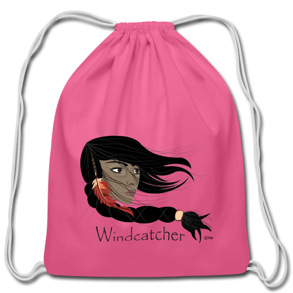 Bag - The Grass Maiden, Sacajawea with Drawstring - pink