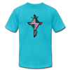 T-shirt - HALelujah! Designs - Cross of Love (Unisex) - turquoise
