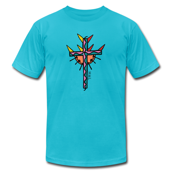 T-shirt - HALelujah! Designs - Power of the Cross - Jersey (Unisex) - turquoise