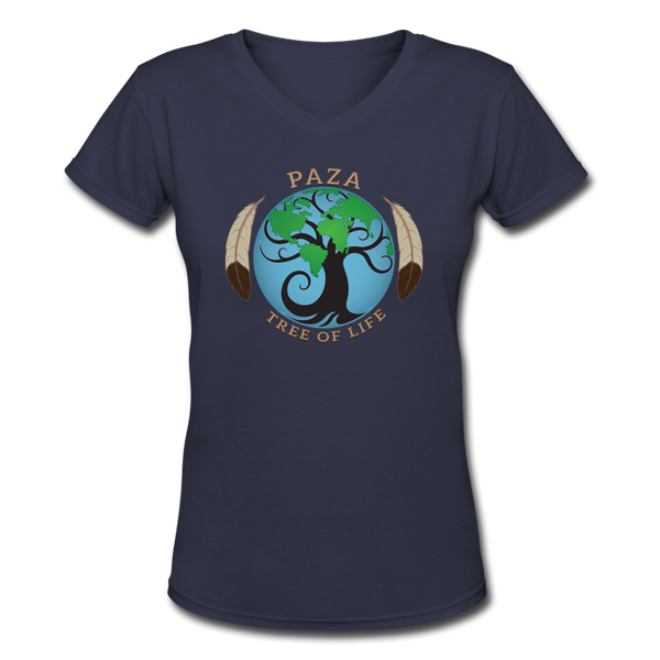 T-Shirt - PAZA Tree of Life (Women's) - navy