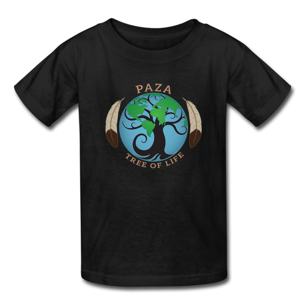 Youth T-shirt - PAZA Tree of Life Logo - black