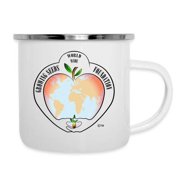 Mug - Growing Seeds Worldwide Logo- Metal 12 oz. - white