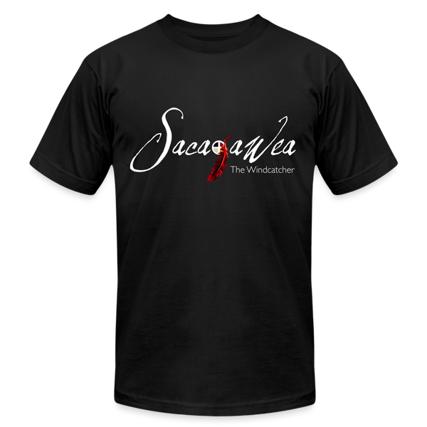 T-Shirt - Sacajawea, The Windcatcher White Logo - Unisex - black