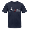T-Shirt - Sacajawea, The Windcatcher White Logo - Unisex - navy