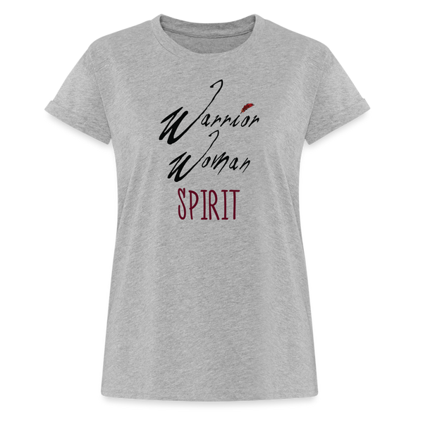 T-Shirt - Warrior Woman Spirit Black Logo (Women's) - heather gray