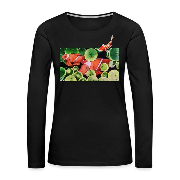 T-shirt - Fish by Fitz T-Shirt (women's long sleeve) - black