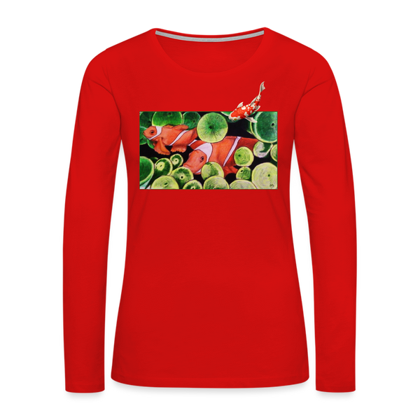T-shirt - Fish by Fitz T-Shirt (women's long sleeve) - red